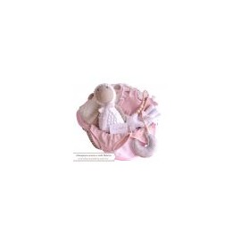 The Vintage Lamb Baby Basket: Girls
