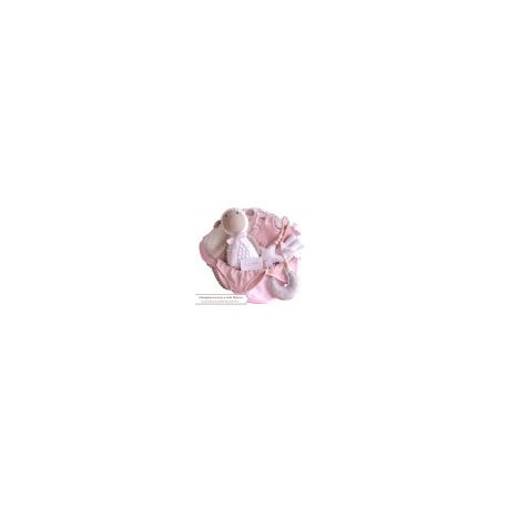 The Vintage Lamb Baby Basket: Girls