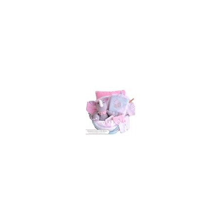 The Rhino & Zebra Baby Basket:For Girls