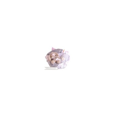The Vintage Bunny Baby Basket: Pink