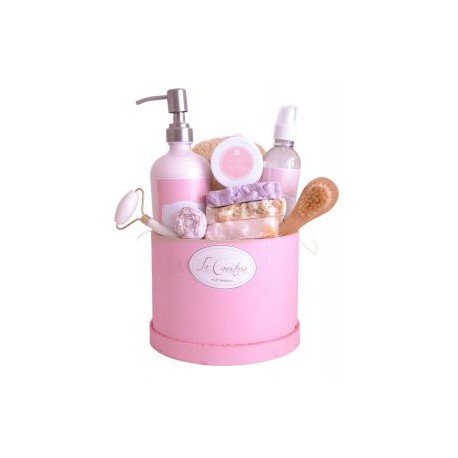 Canasta de Regalo de Spa para Mujer: Rosas & Yogurt